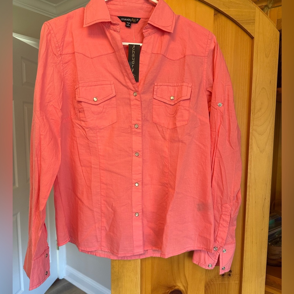 Chaudry KC Longsleeve Western Style Button Down Top - NWT - Medium